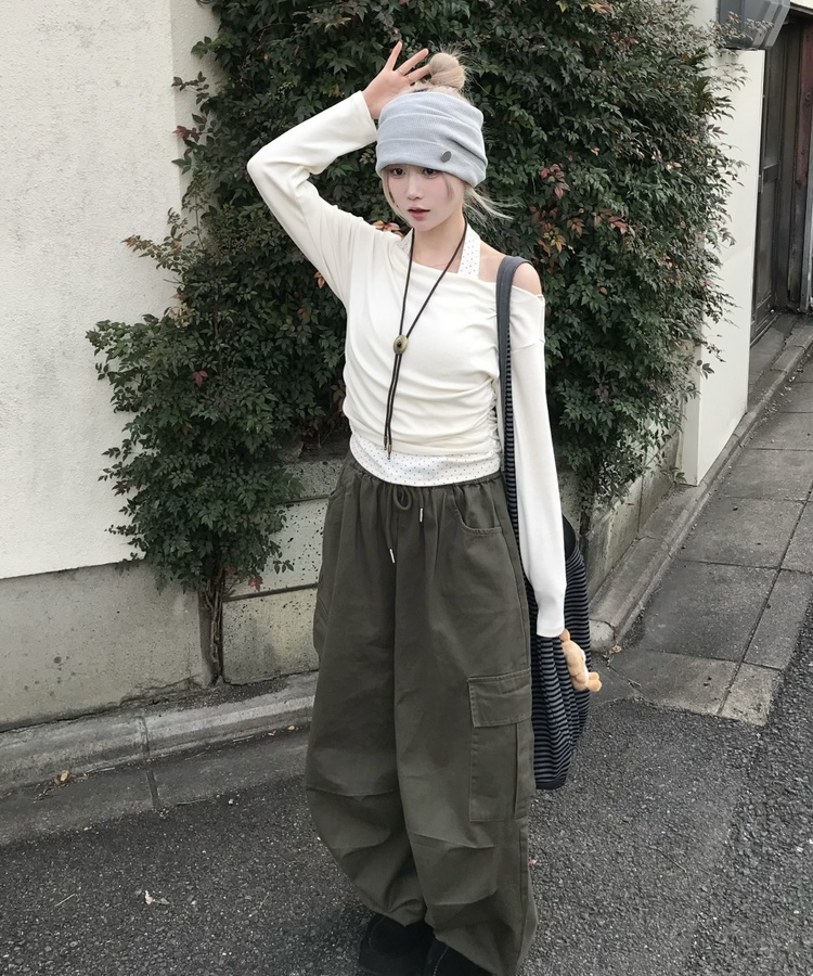 カーゴワイドパンツ KHAKI