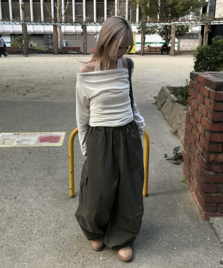 カーゴワイドパンツ KHAKI