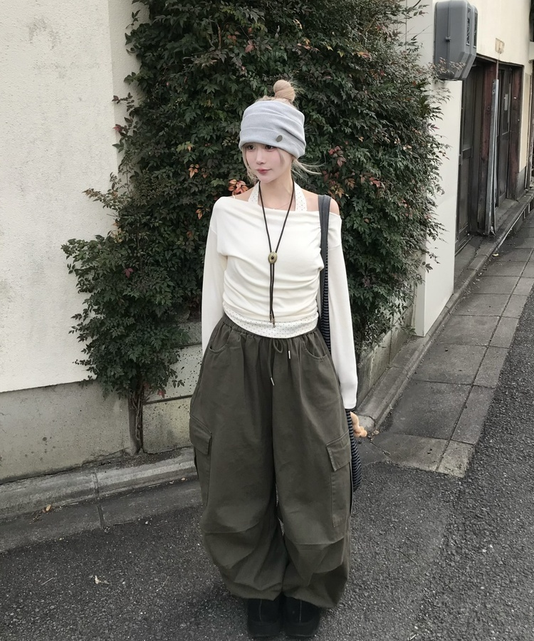 カーゴワイドパンツ KHAKI