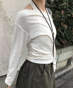 ドットレイヤードトップス CREAM