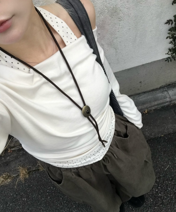 ドットレイヤードトップス CREAM