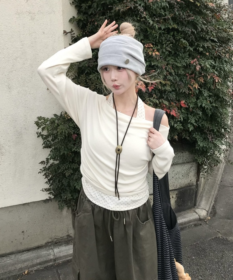 ドットレイヤードトップス CREAM