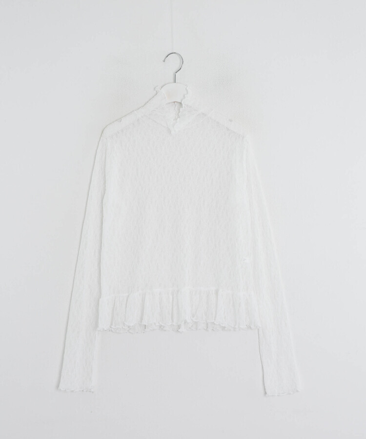 레이어드 시스루 블라우스