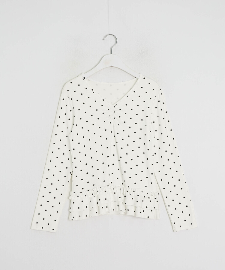 ドットフリルトップス