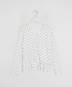 ドットフリルトップス