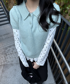 シンプルカラーニット MINT