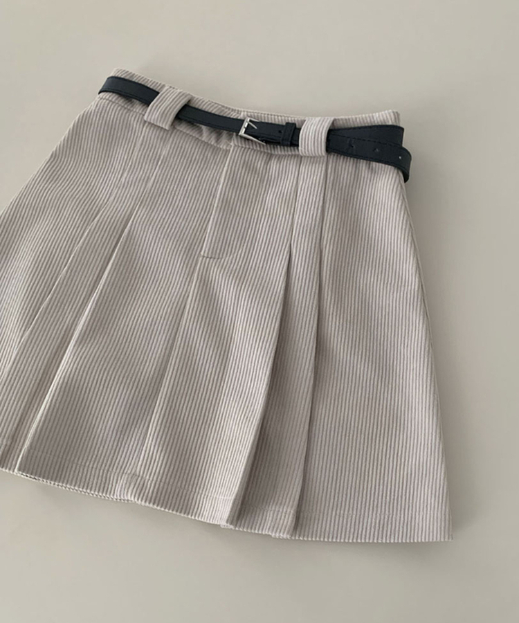 적당한 기장감어반 투핀턱 코듀로이 골덴 플리츠 미니 스커트