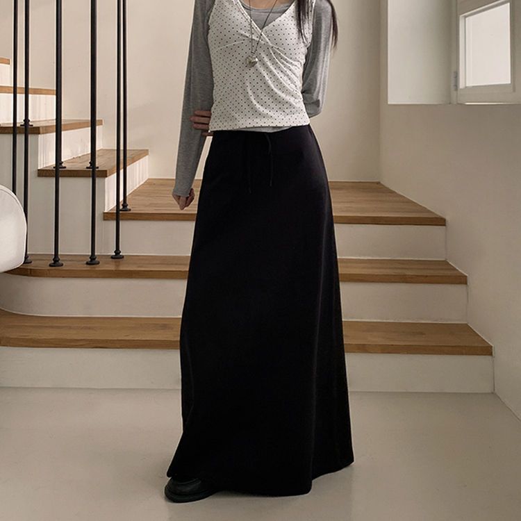 マキシロングスカート BLACK