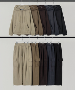 토리 남녀공용 골덴 와이드 조거 투피스 트레이닝 셋업 세트