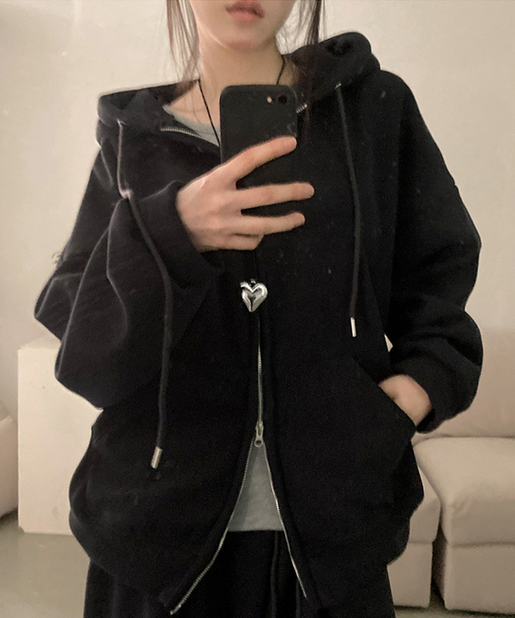 토리 남녀공용 골덴 와이드 조거 투피스 트레이닝 셋업 세트 블랙