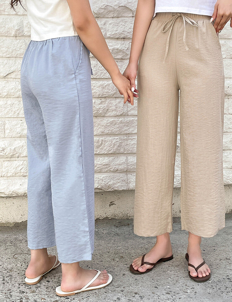 [기획]여름내내 시원해! 와이드 밴딩팬츠 150/160 스카이블루