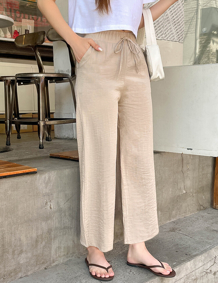 [기획]여름내내 시원해! 와이드 밴딩팬츠 150/160 베이지