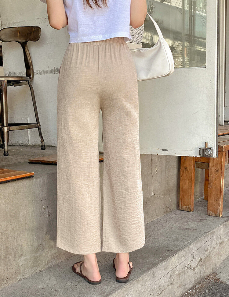 [기획]여름내내 시원해! 와이드 밴딩팬츠 150/160 베이지