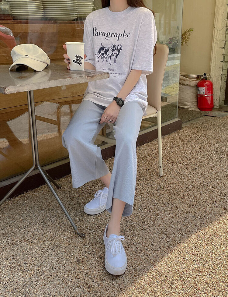 [기획]여름내내 시원해! 와이드 밴딩팬츠 150/160 스카이블루