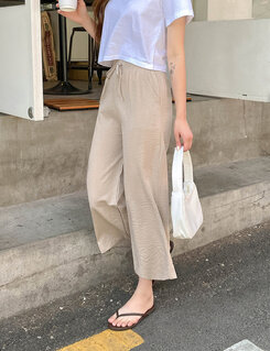 ワイド ワイドバンディングパンツ150/160 BEIGE