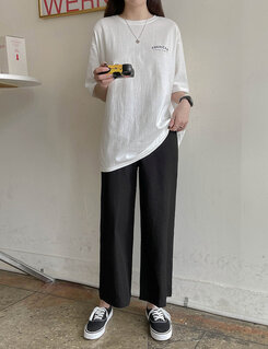 ワイド ワイドバンディングパンツ150/160 BLACK