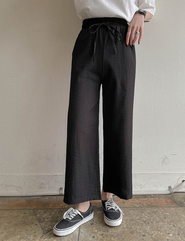 ワイドバンディングパンツ150/160 BLACK