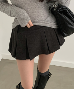 プリーツパンツインスカート GREY