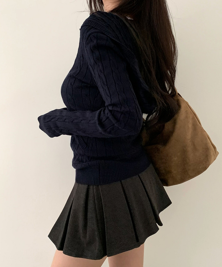 プリーツパンツインスカート GREY