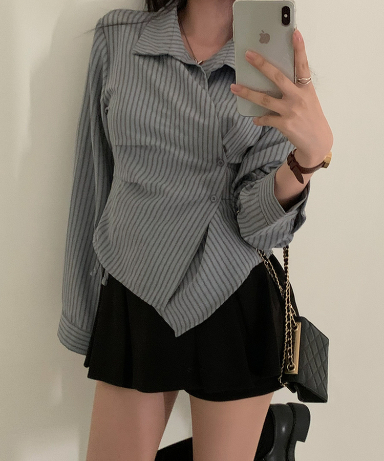 プリーツパンツインスカート BLACK