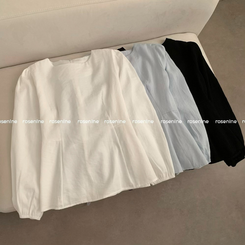 이브 허리끈 봄 긴팔 라운드넥 블라우스 봄옷 상의 벚꽃