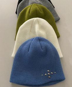 シルバースタッドビーニー(5color)