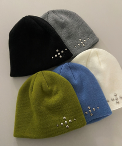 シルバースタッドビーニー(5color)