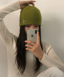 シルバースタッドビーニー(5color) OLIVE