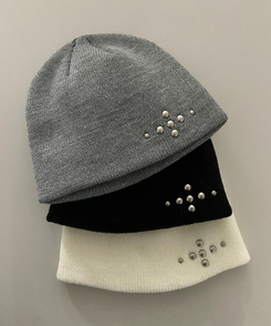 シルバースタッドビーニー(5color)