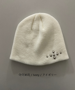 シルバースタッドビーニー(5color)