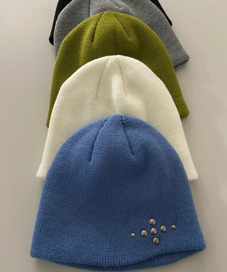 シルバースタッドビーニー(5color)