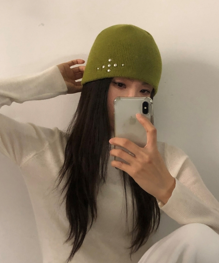 シルバースタッドビーニー(5color) OLIVE