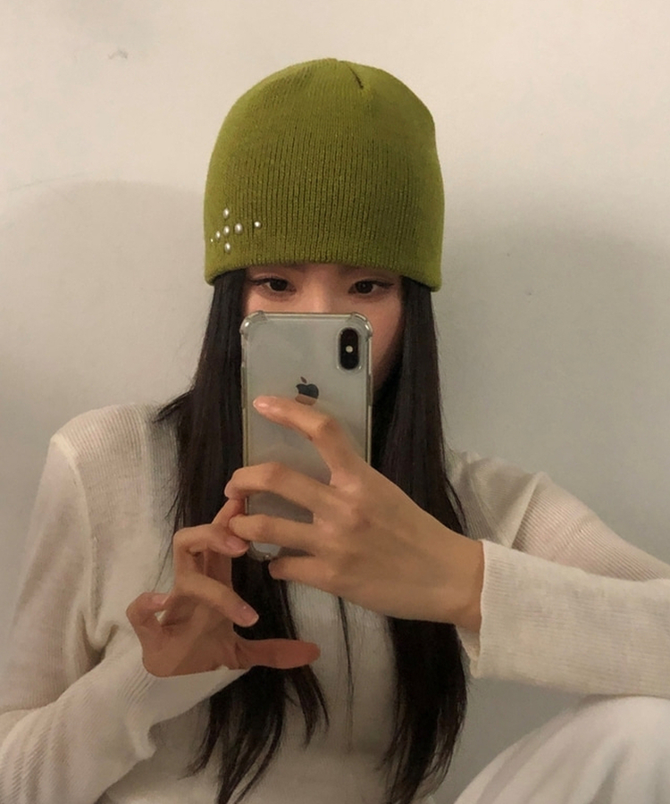 シルバースタッドビーニー(5color) OLIVE