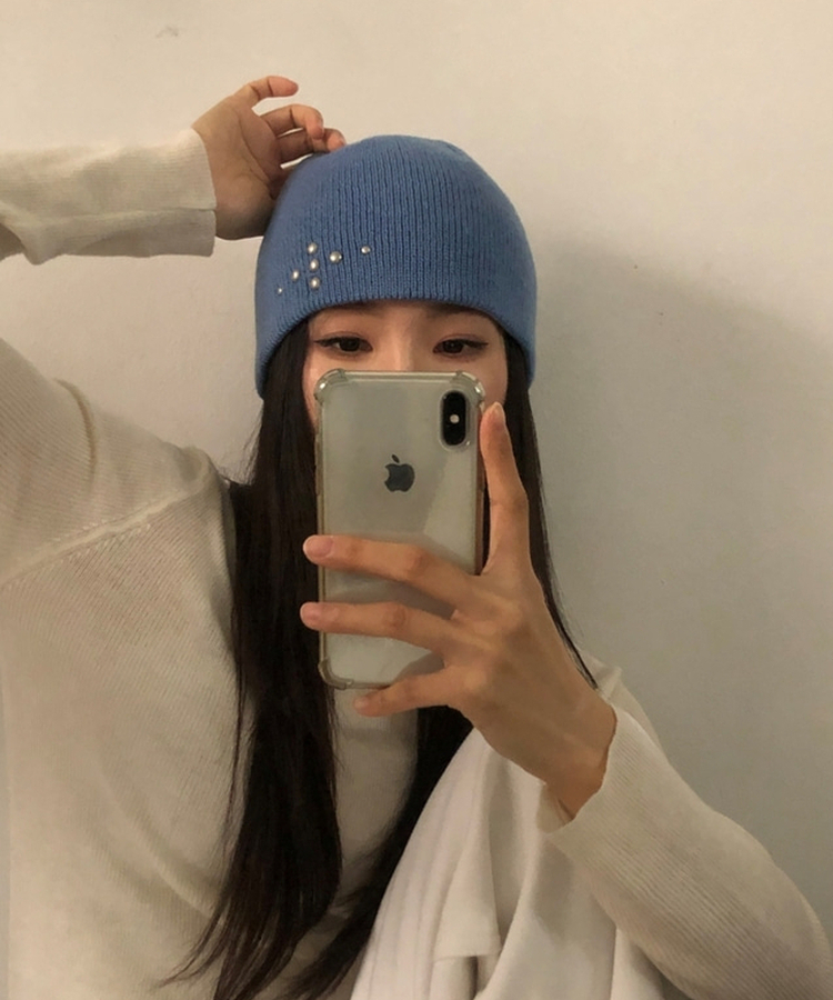 シルバースタッドビーニー(5color) SKY BLUE