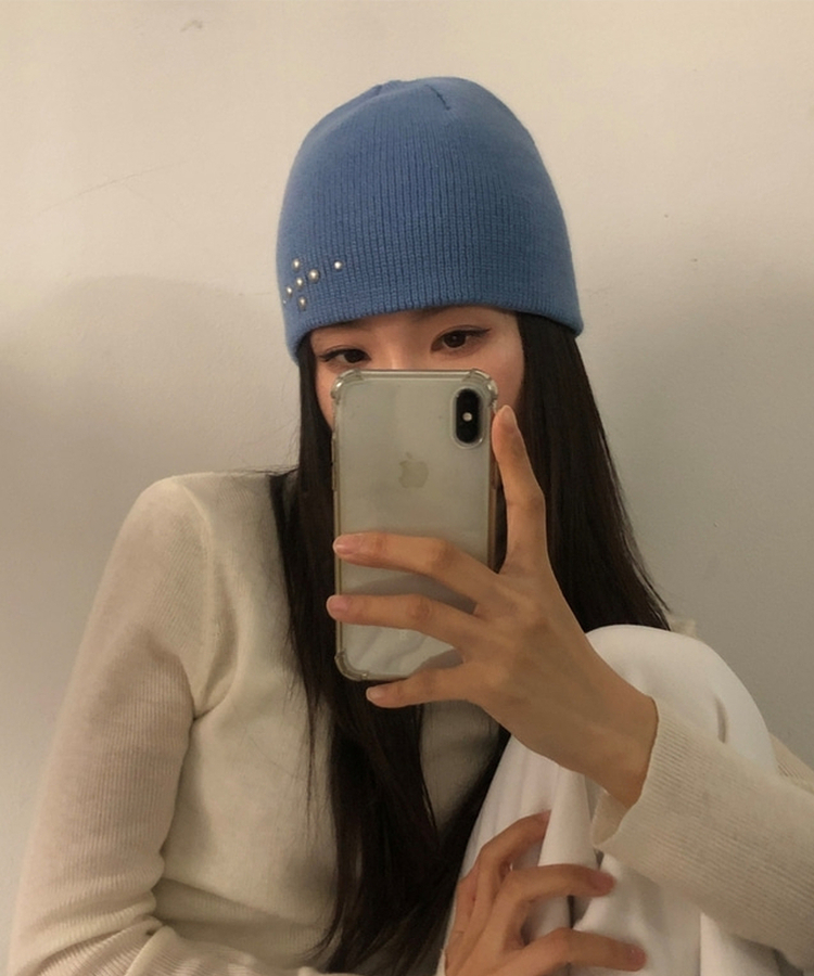 シルバースタッドビーニー(5color) SKY BLUE