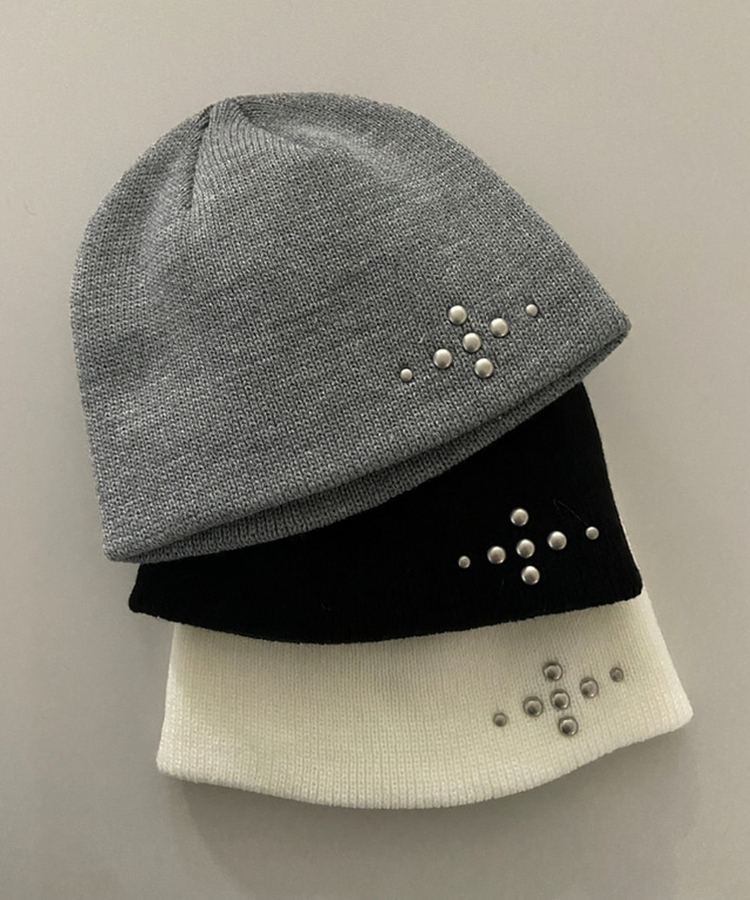 シルバースタッドビーニー(5color)