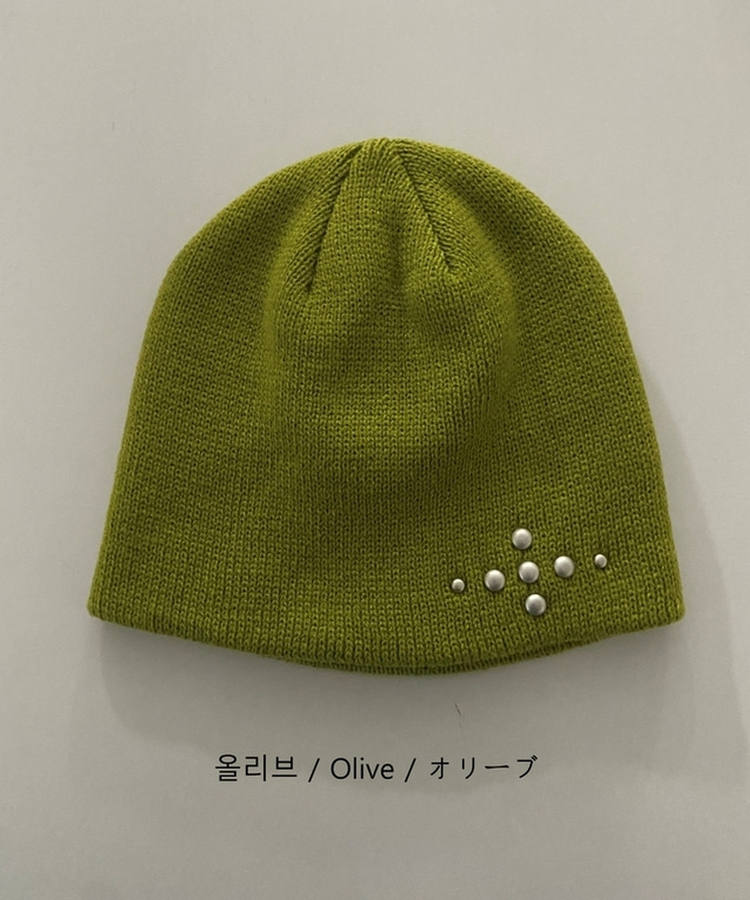 シルバースタッドビーニー(5color)