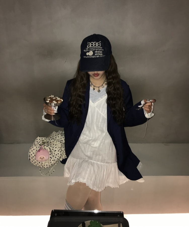 레이어드 프릴 캉캉 원피스 아이보리