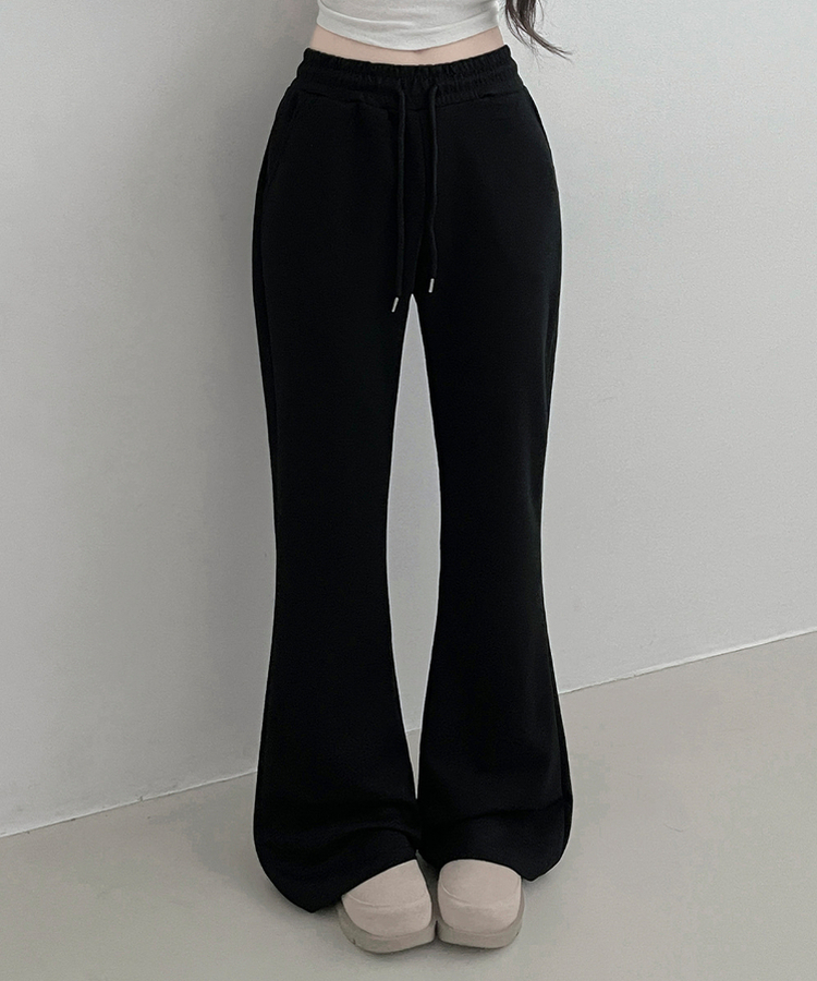 【SHORT/LONG 丈別】トレーニングバンディングブーツカットパンツ BLACK