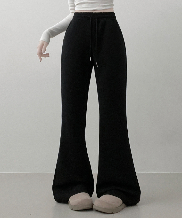 【SHORT/LONG 丈別】トレーニングバンディングブーツカットパンツ BLACK