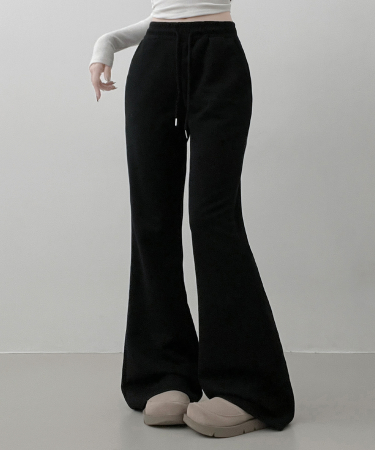 【SHORT/LONG 丈別】トレーニングバンディングブーツカットパンツ BLACK