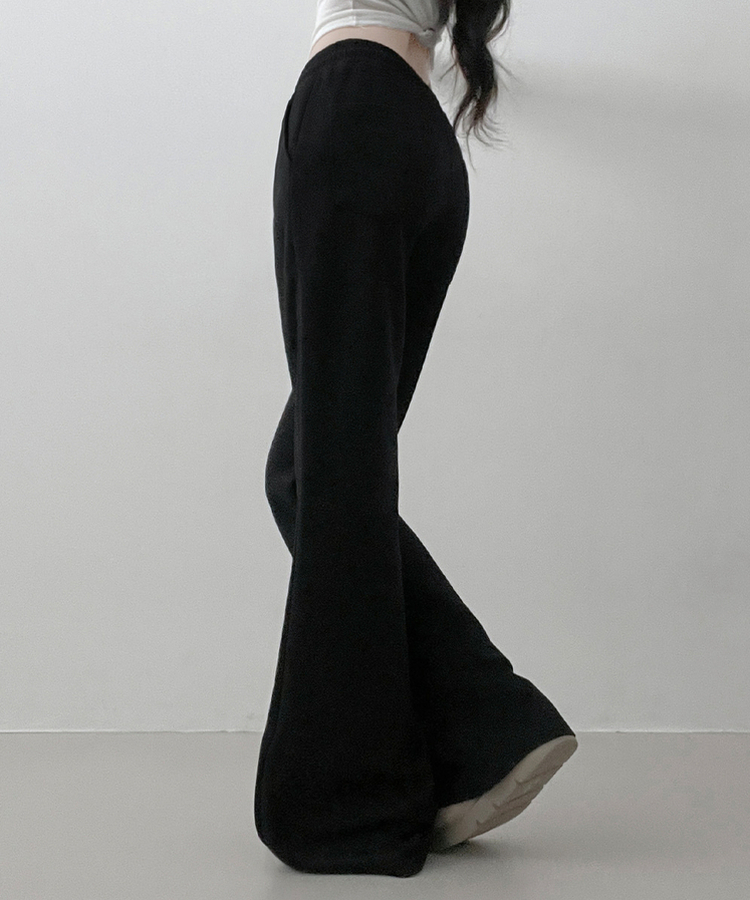 【SHORT/LONG 丈別】トレーニングバンディングブーツカットパンツ BLACK