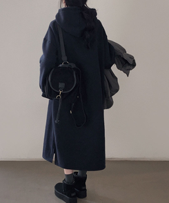 フードデイリーロングワンピース NAVY