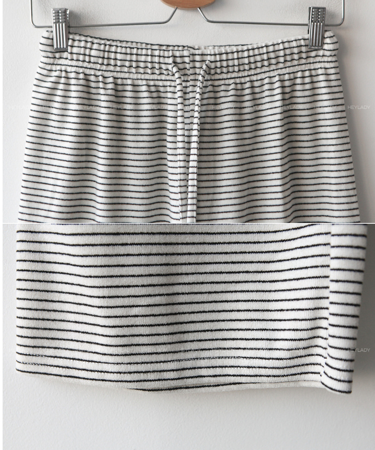 ストライプワイドバンディングパンツ