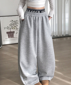 サギングバンディングワイドステッチトレーニングパンツ GREY