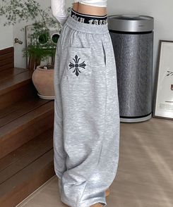 サギングバンディングワイドステッチトレーニングパンツ GREY