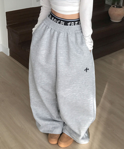 サギングバンディングワイドステッチトレーニングパンツ GREY