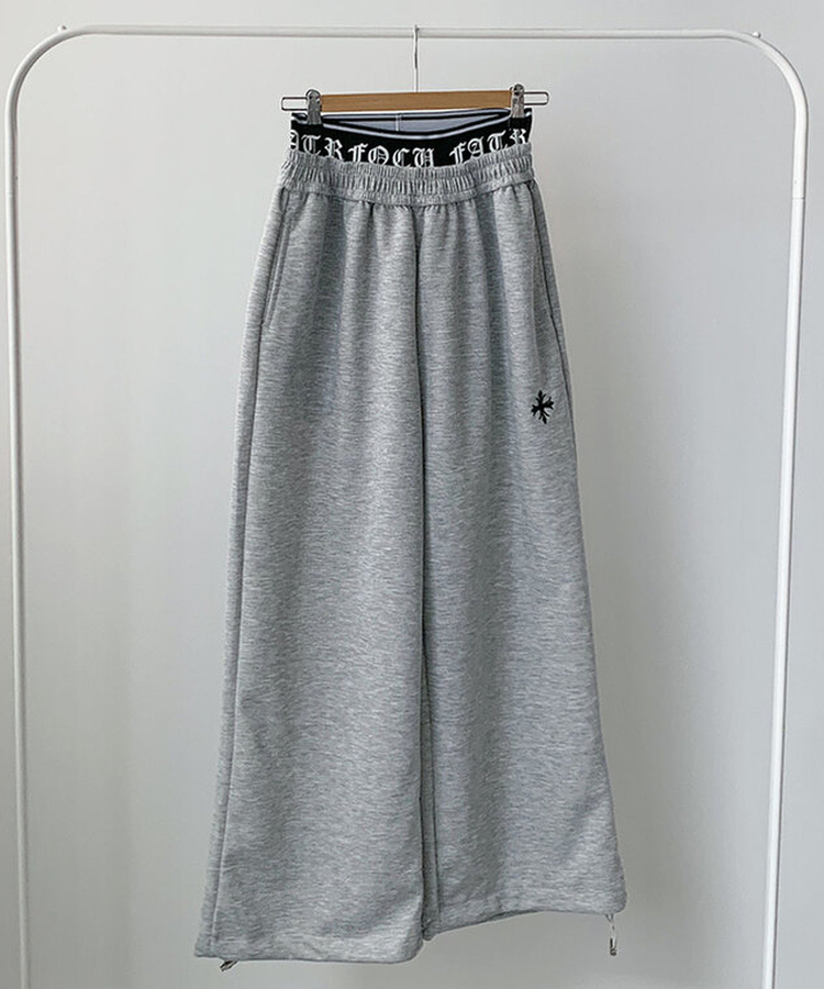 サギングバンディングワイドステッチトレーニングパンツ