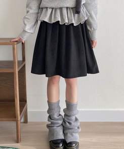 クラシックプリーツハーフスカート BLACK