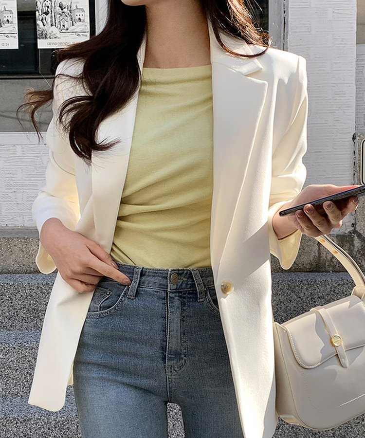 シングルテーラードジャケット  IVORY